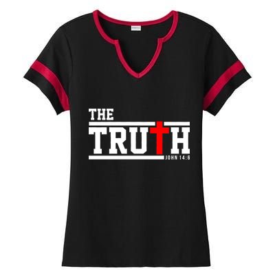 The Truth John 14:6 Jesus Christ Ladies Halftime Notch Neck Tee