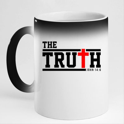 The Truth John 14:6 Jesus Christ 11oz Black Color Changing Mug