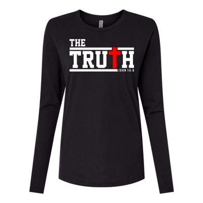 The Truth John 14:6 Jesus Christ Womens Cotton Relaxed Long Sleeve T-Shirt