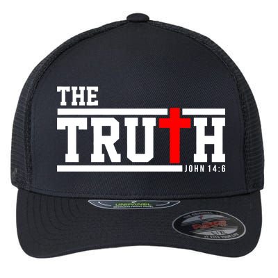 The Truth John 14:6 Jesus Christ Flexfit Unipanel Trucker Cap