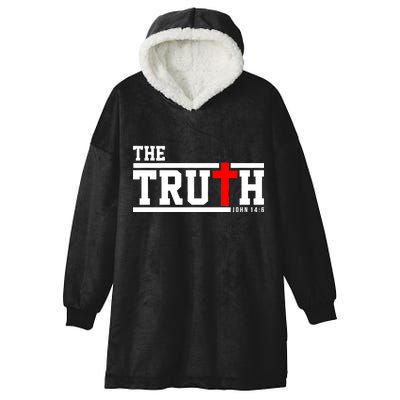 The Truth John 14:6 Jesus Christ Hooded Wearable Blanket