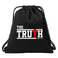 The Truth John 14:6 Jesus Christ Drawstring Bag