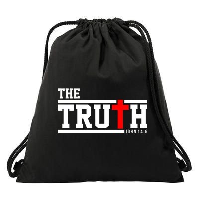 The Truth John 14:6 Jesus Christ Drawstring Bag