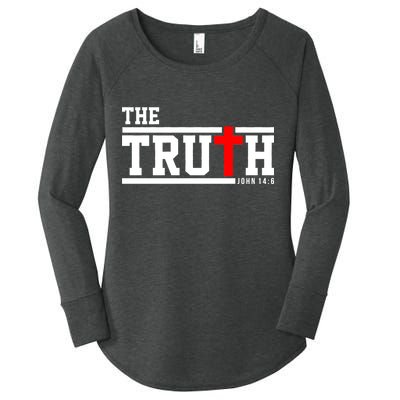 The Truth John 14:6 Jesus Christ Women's Perfect Tri Tunic Long Sleeve Shirt