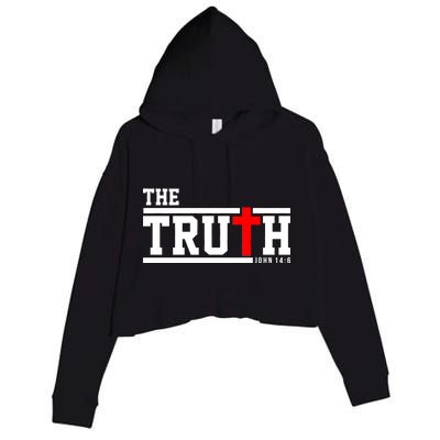 The Truth John 14:6 Jesus Christ Crop Fleece Hoodie