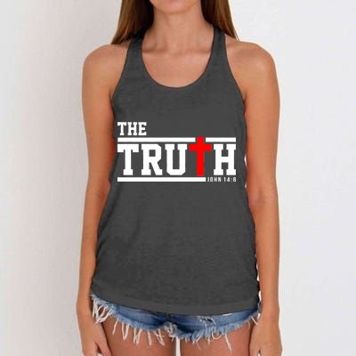 The Truth John 14:6 Jesus Christ Women's Knotted Racerback Tank