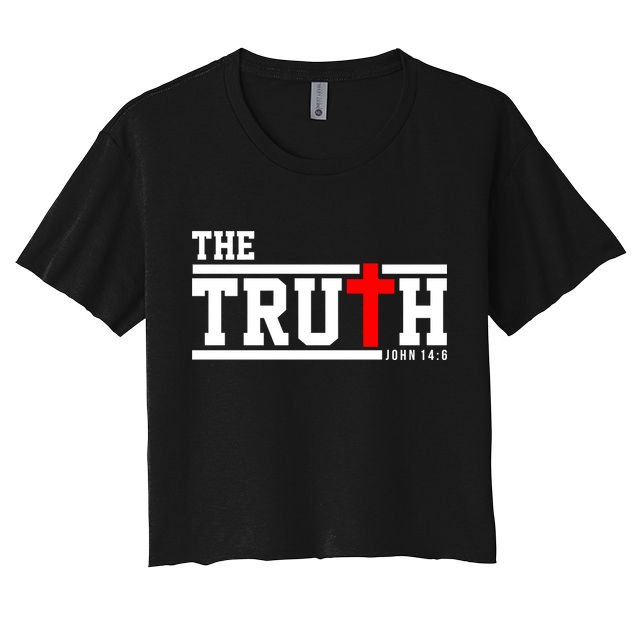 The Truth John 14:6 Jesus Christ Women's Crop Top Tee