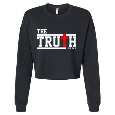 The Truth John 14:6 Jesus Christ Cropped Pullover Crew