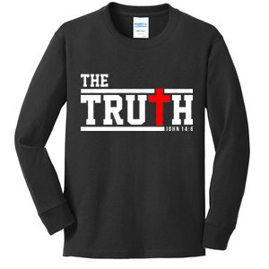 The Truth John 14:6 Jesus Christ Kids Long Sleeve Shirt