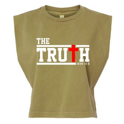 The Truth John 14:6 Jesus Christ Garment-Dyed Women's Muscle Tee