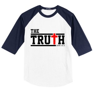 The Truth John 14:6 Jesus Christ Baseball Sleeve Shirt