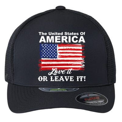 The United States Of America Love It Or Leave It! Flexfit Unipanel Trucker Cap