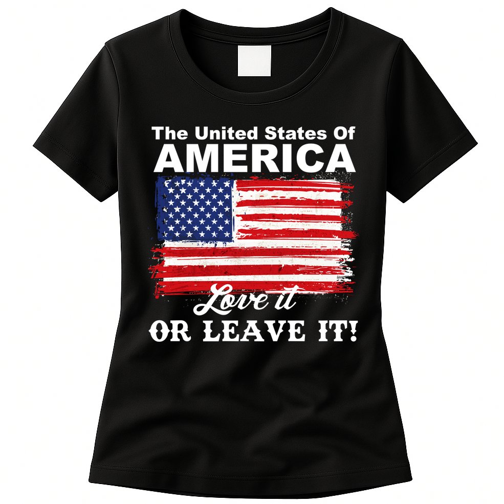The United States Of America Love It Or Leave It! Womens T-Shirt