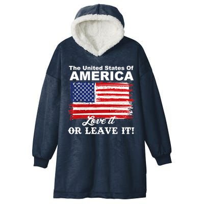 The United States Of America Love It Or Leave It! Hooded Wearable Blanket