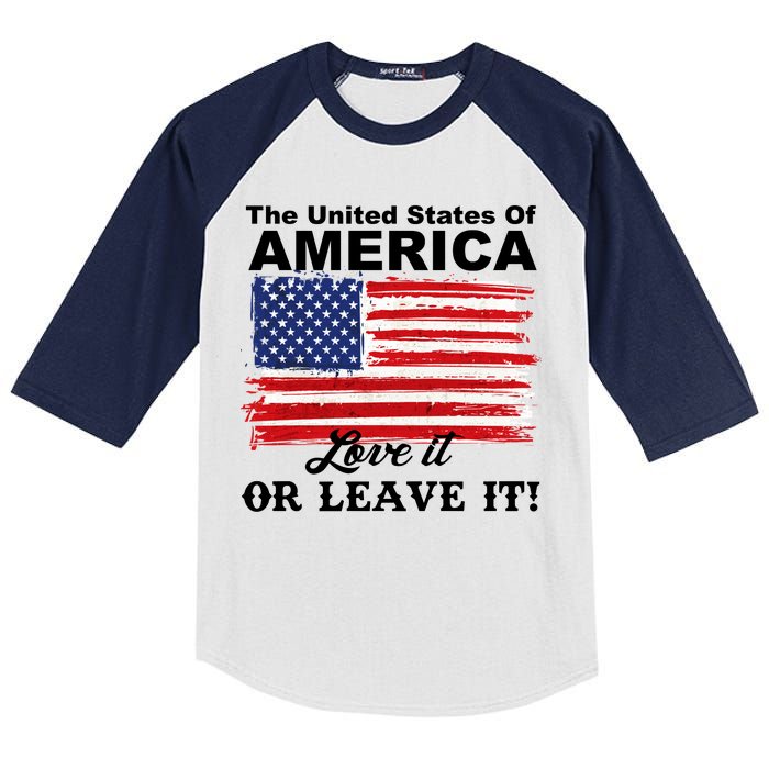 The United States Of America Love It Or Leave It! Kids Colorblock Raglan Jersey