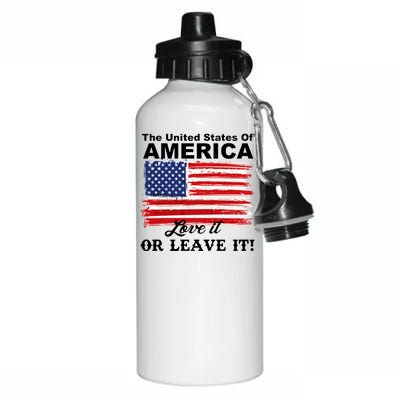 The United States Of America Love It Or Leave It! Aluminum Water Bottle