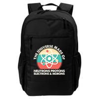 The Universe Made Of Neutrons Protons Electrons Morons Backpack