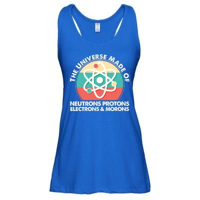 The Universe Made Of Neutrons Protons Electrons Morons Ladies Essential Flowy Tank