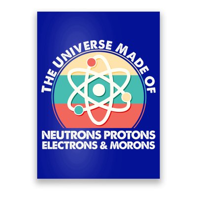 The Universe Made Of Neutrons Protons Electrons Morons Poster