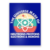 The Universe Made Of Neutrons Protons Electrons Morons Poster