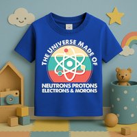 The Universe Made Of Neutrons Protons Electrons Morons Toddler T-Shirt