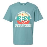 The Universe Made Of Neutrons Protons Electrons Morons Sueded Cloud Jersey T-Shirt