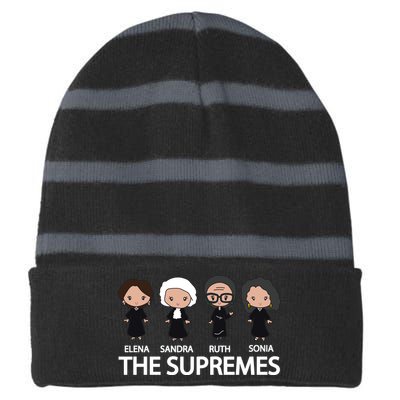 The US Supreme Court RBG Striped Beanie with Solid Band