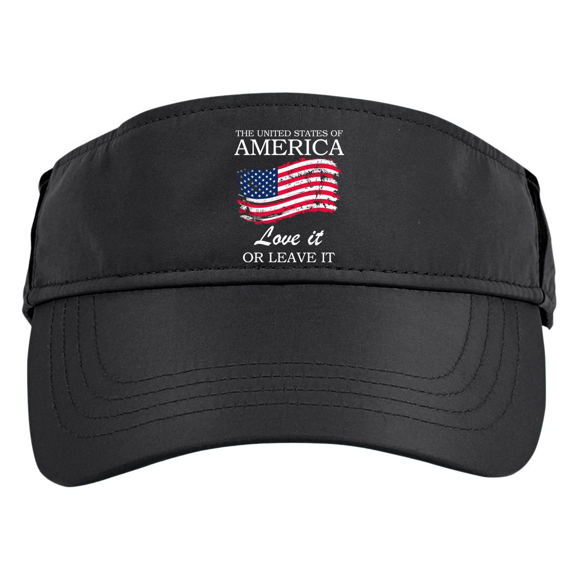 The USA Love It Or Leave It Adult Drive Performance Visor