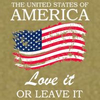The USA Love It Or Leave It Garment-Dyed Women's Muscle Tee