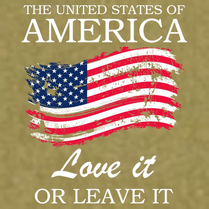 The USA Love It Or Leave It Garment-Dyed Women's Muscle Tee