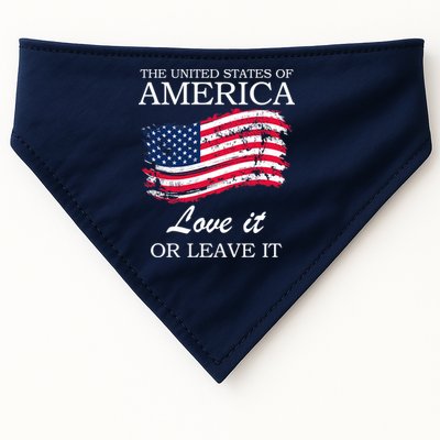 The USA Love It Or Leave It USA-Made Doggie Bandana