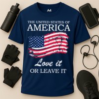 The USA Love It Or Leave It Cooling Performance Crew T-Shirt