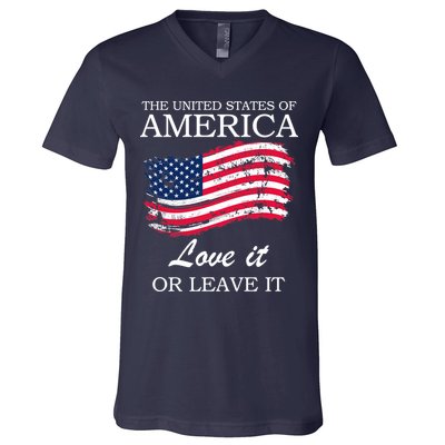 The USA Love It Or Leave It V-Neck T-Shirt