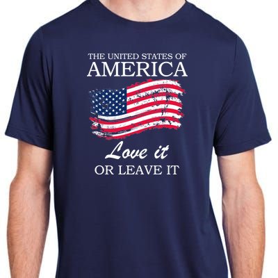 The USA Love It Or Leave It Adult ChromaSoft Performance T-Shirt