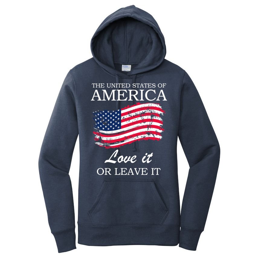The USA Love It Or Leave It Women's Pullover Hoodie