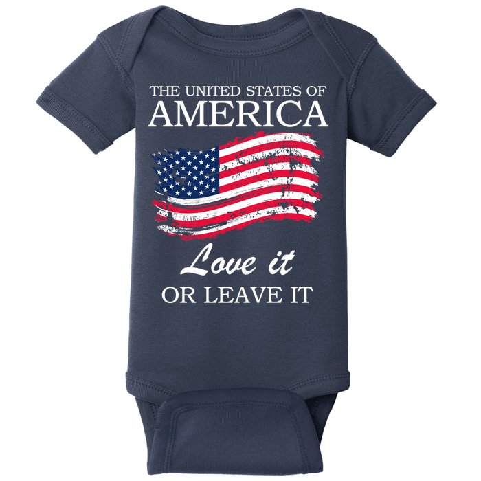 The USA Love It Or Leave It Baby Bodysuit