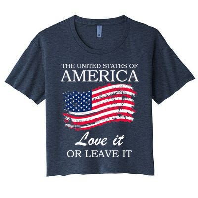 The USA Love It Or Leave It Crop Top