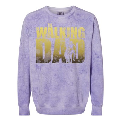 The Walking Dad Gold Logo Colorblast Crewneck Sweatshirt