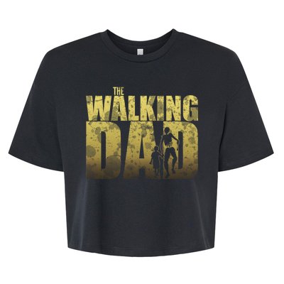 The Walking Dad Gold Logo Bella+Canvas Jersey Crop Tee