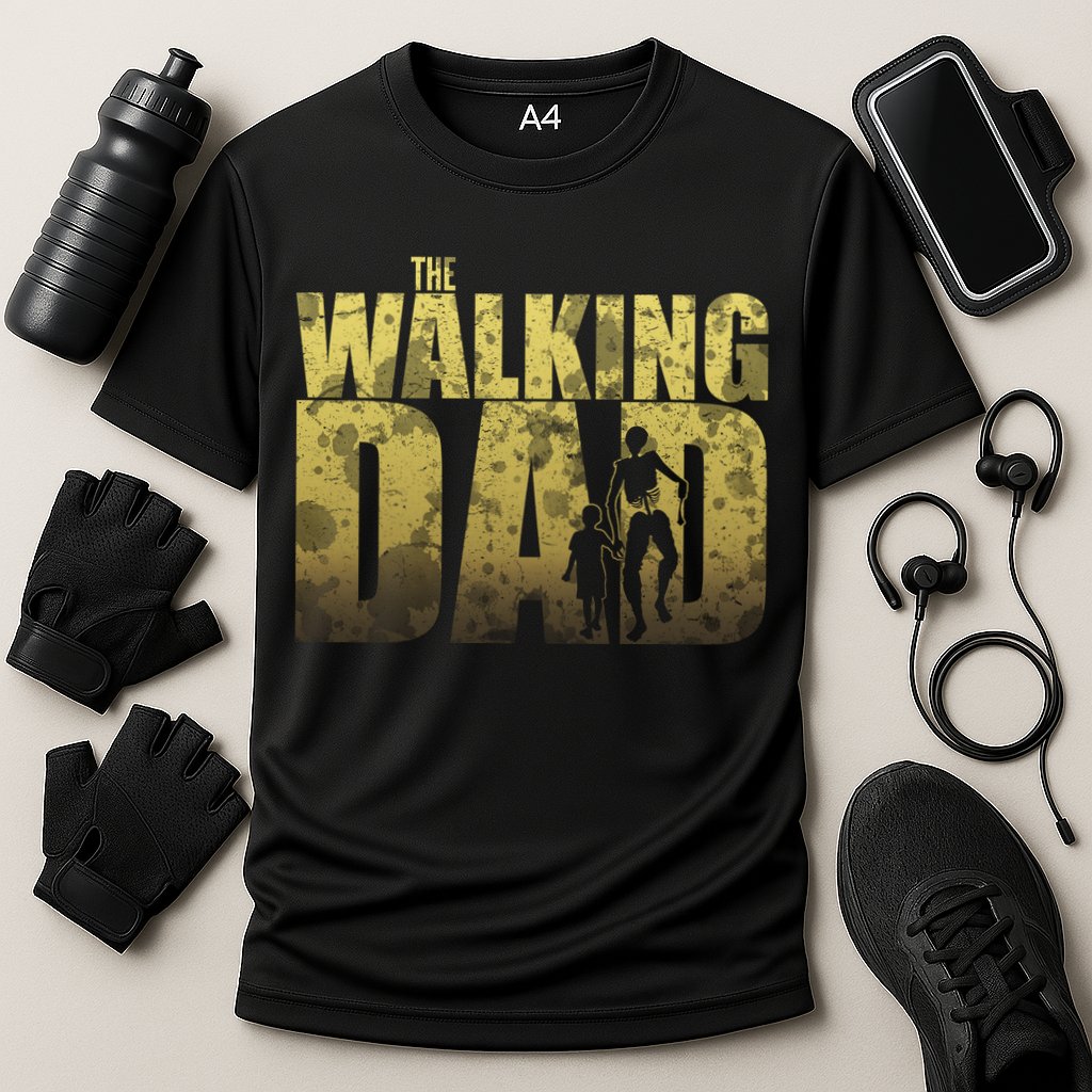 The Walking Dad Gold Logo Cooling Performance Crew T-Shirt