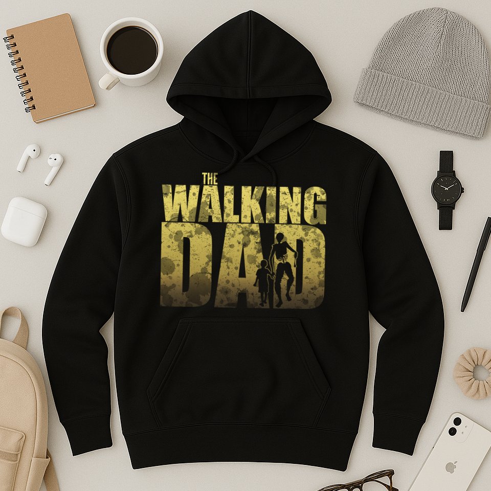 The Walking Dad Gold Logo Hoodie