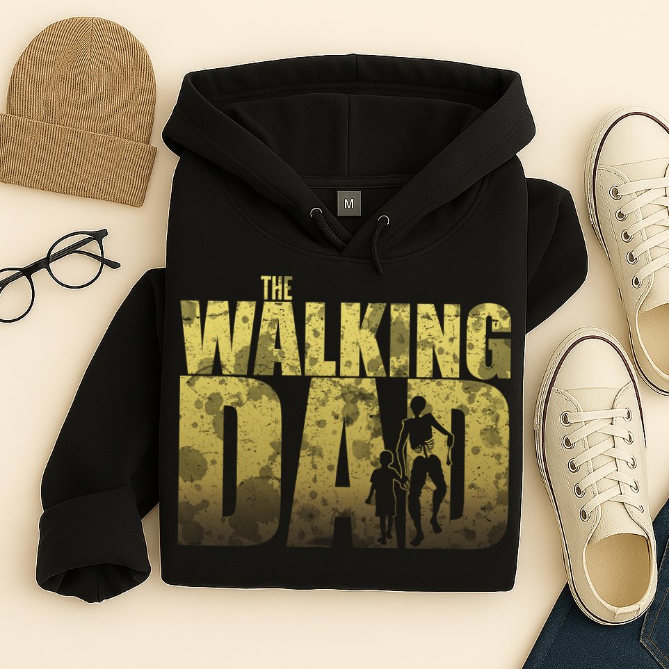 The Walking Dad Gold Logo Hoodie