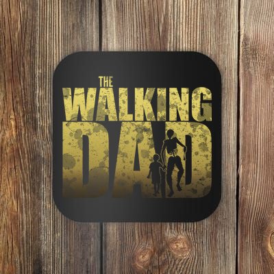 The Walking Dad Gold Logo Coaster