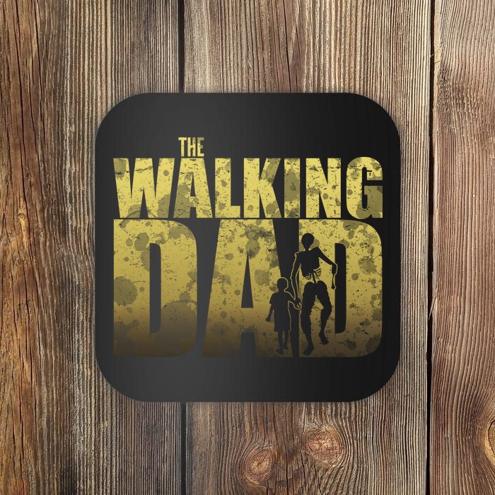 The Walking Dad Gold Logo Coaster