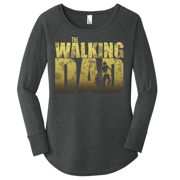 The Walking Dad Gold Logo Women's Perfect Tri Tunic Long Sleeve Shirt