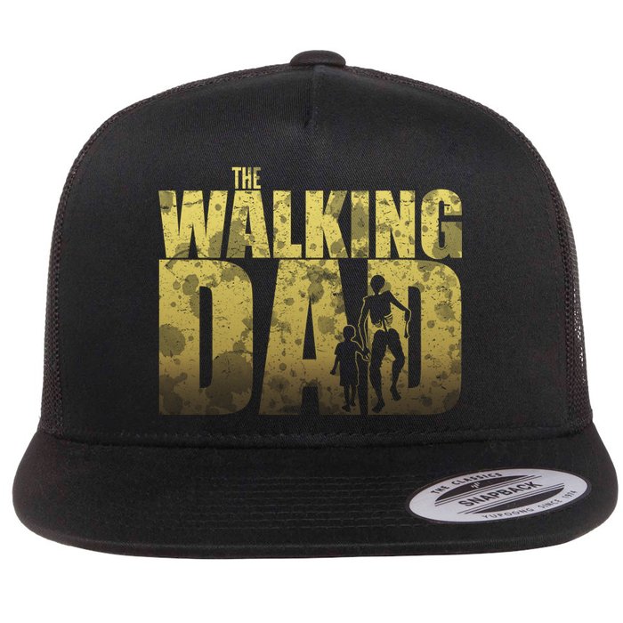 The Walking Dad Gold Logo Flat Bill Trucker Hat