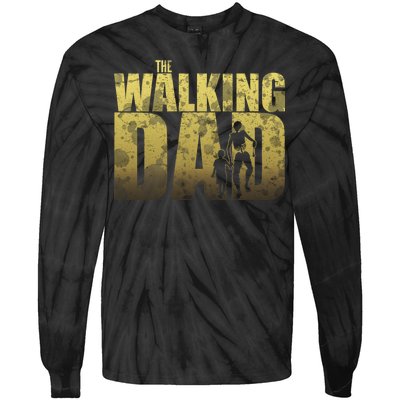 The Walking Dad Gold Logo Tie-Dye Long Sleeve Shirt