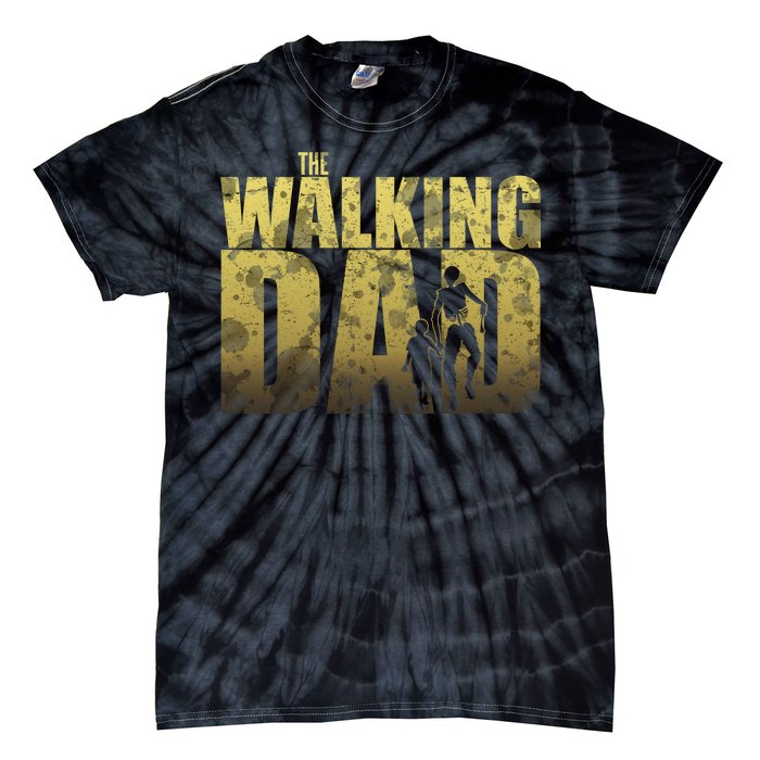 The Walking Dad Gold Logo Tie-Dye T-Shirt