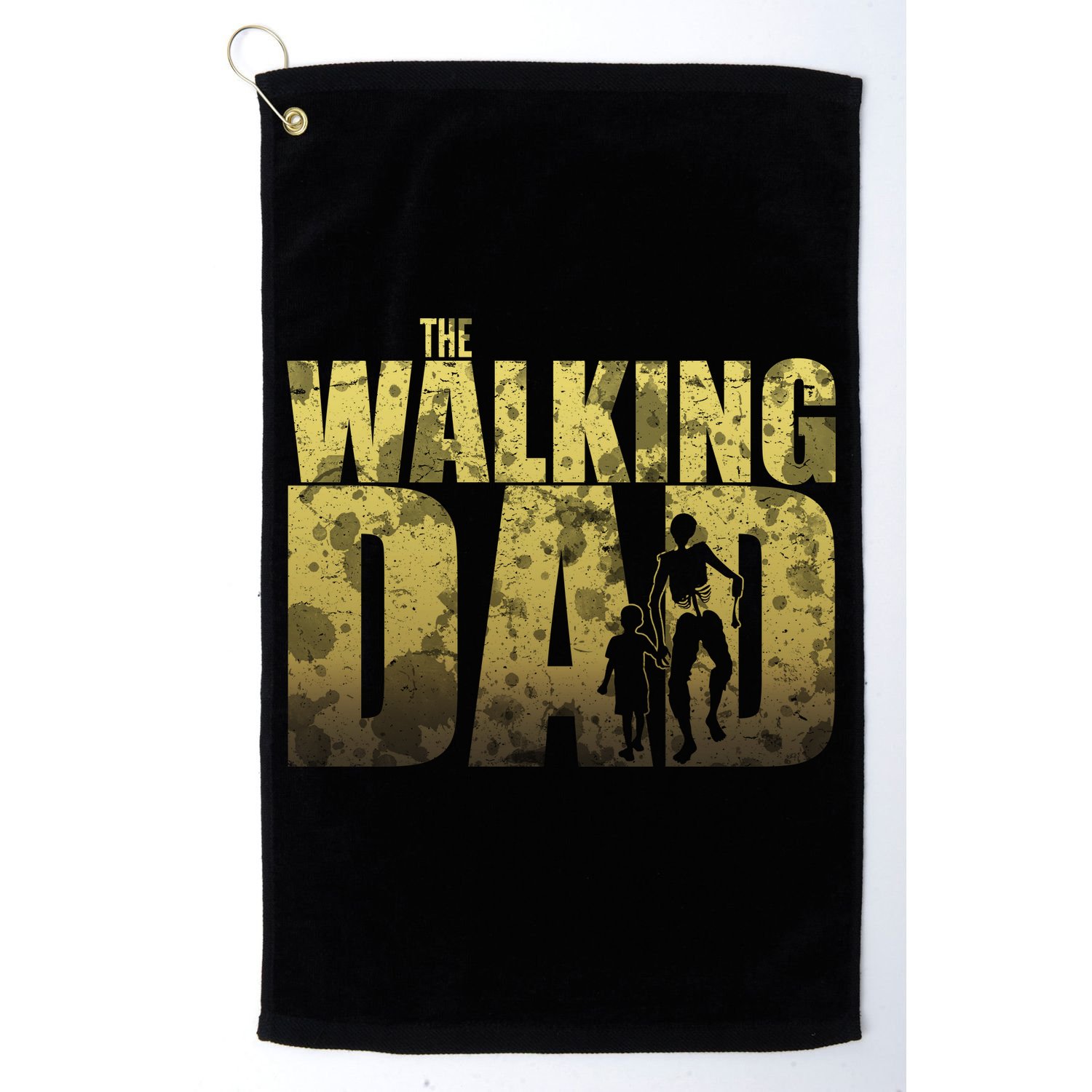 The Walking Dad Gold Logo Golf Towel