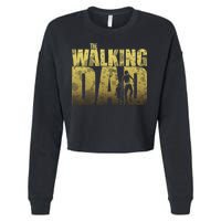 The Walking Dad Gold Logo Cropped Pullover Crew